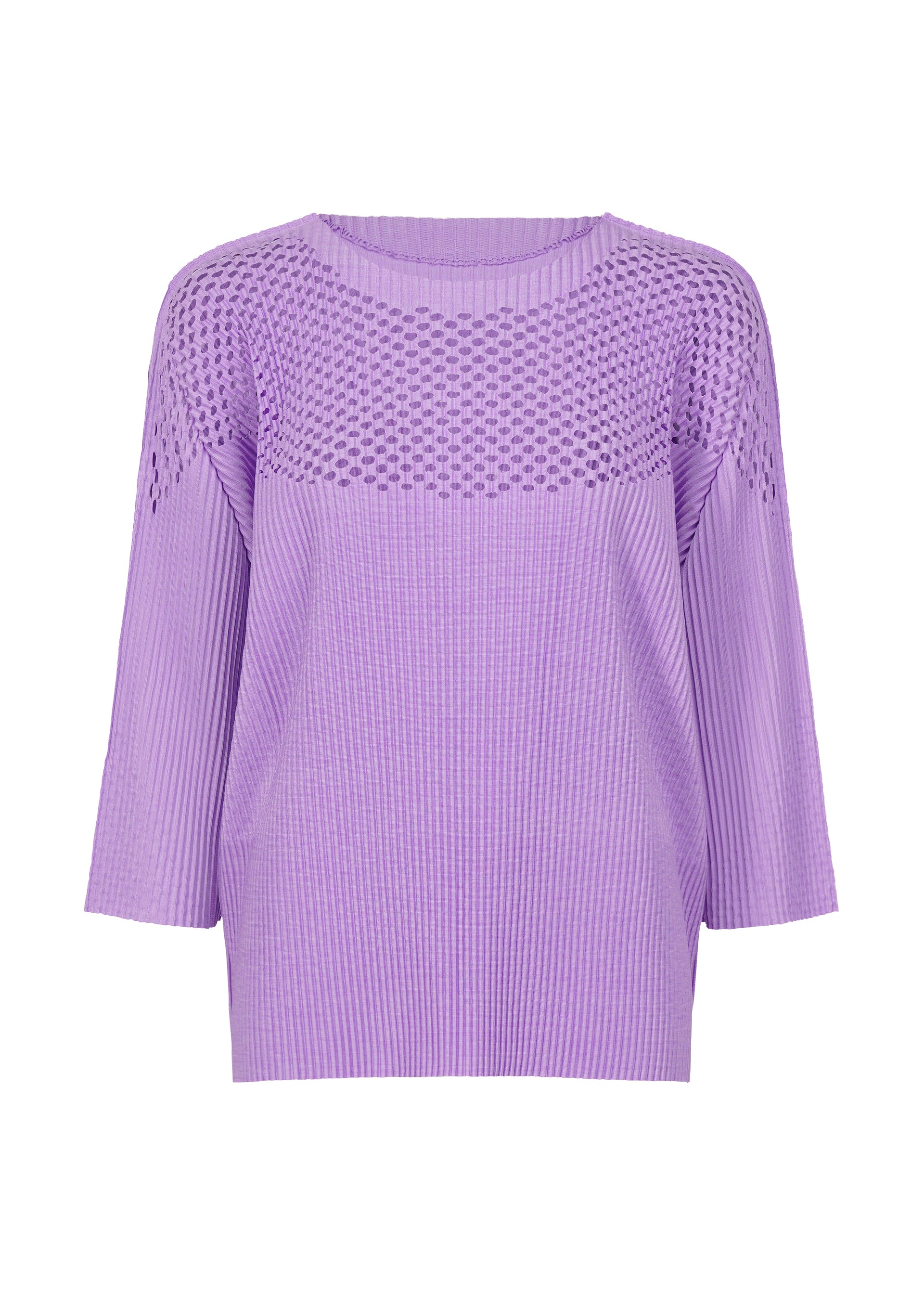 MIX FINE KNIT PLEATS、ウィメンズ_トップス_トップ、パープル