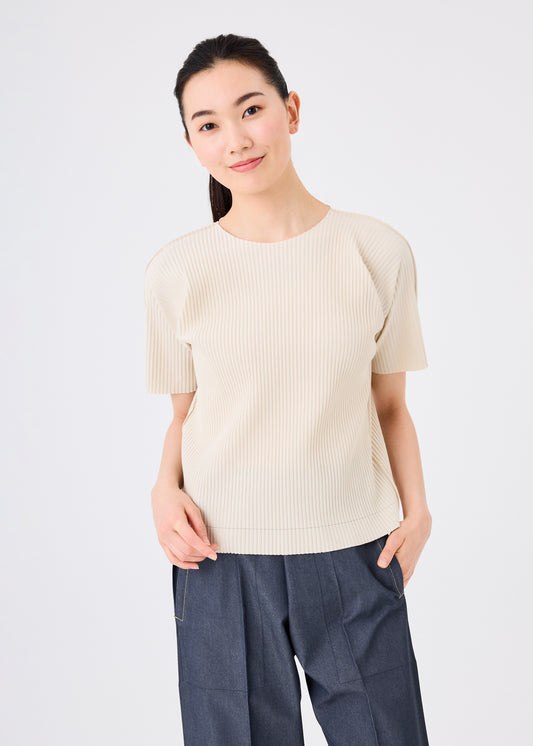 FINE KNIT PLEATS COLOR 1、ウィメンズ_トップス_トップ、着用画像1