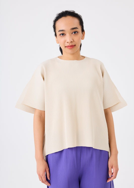 FRAME MESH PLEATS、ウィメンズ_トップス_トップ、着用画像1