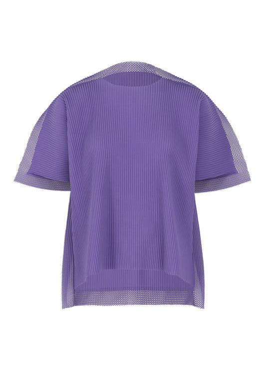 FRAME MESH PLEATS、ウィメンズ_トップス_トップ、パープル