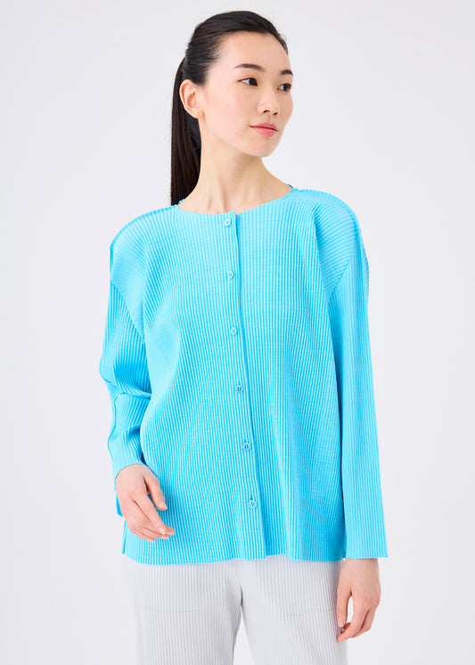 MIX FINE KNIT PLEATS、ウィメンズ_トップス_カーディガン、着用画像1