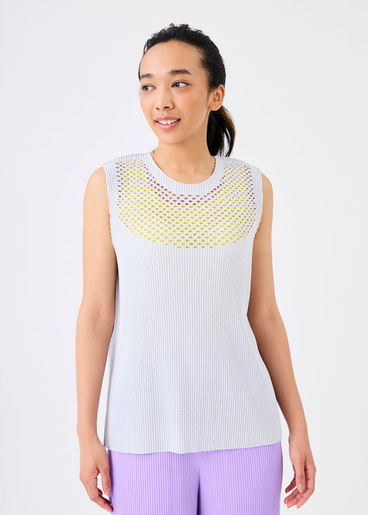 MIX FINE KNIT PLEATS、ウィメンズ_トップス_トップ、着用画像1