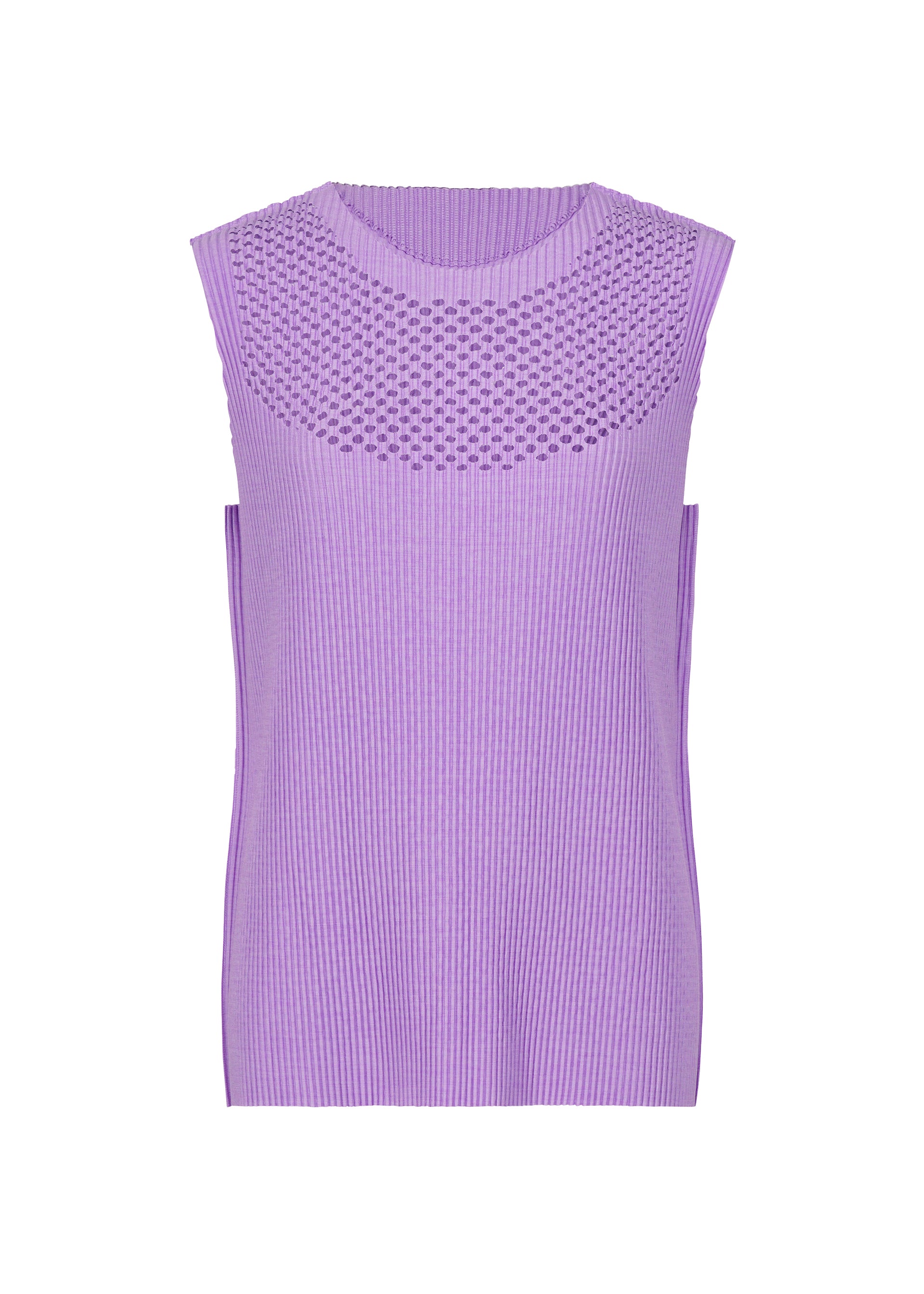 MIX FINE KNIT PLEATS、ウィメンズ_トップス_トップ、パープル