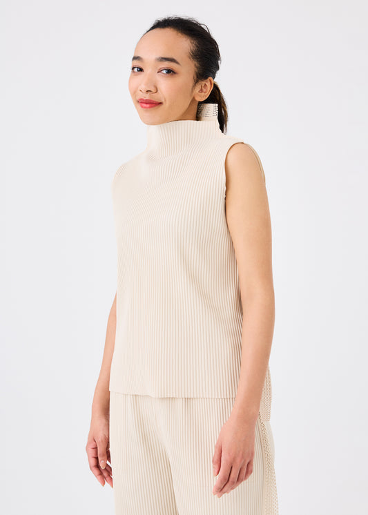FRAME MESH PLEATS、ウィメンズ_トップス_トップ、着用画像1