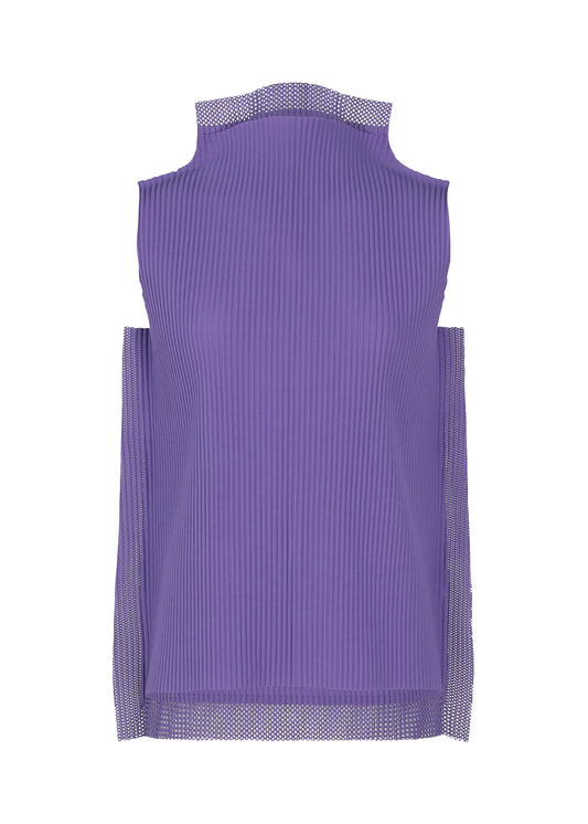 FRAME MESH PLEATS、ウィメンズ_トップス_トップ、パープル