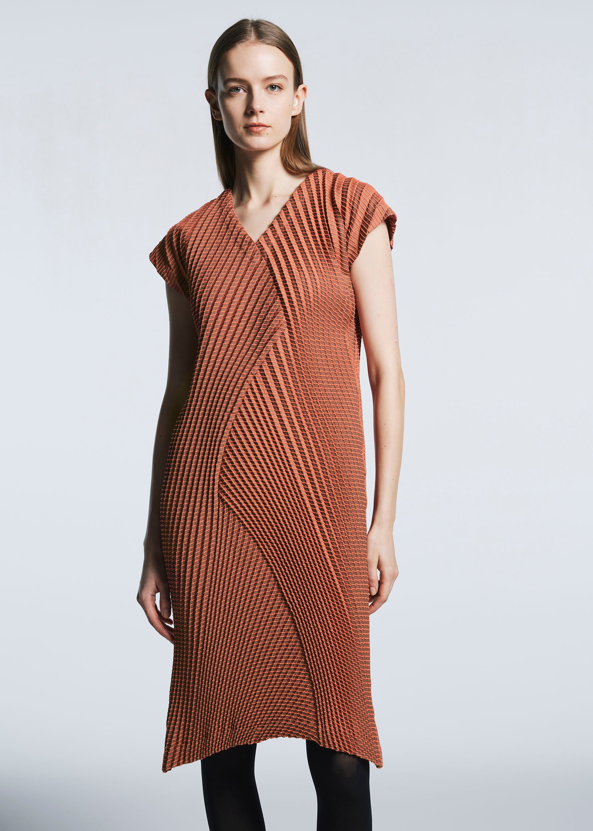 イッセイミヤケ スチームストレッチ チュニックワンピースissey miyake 