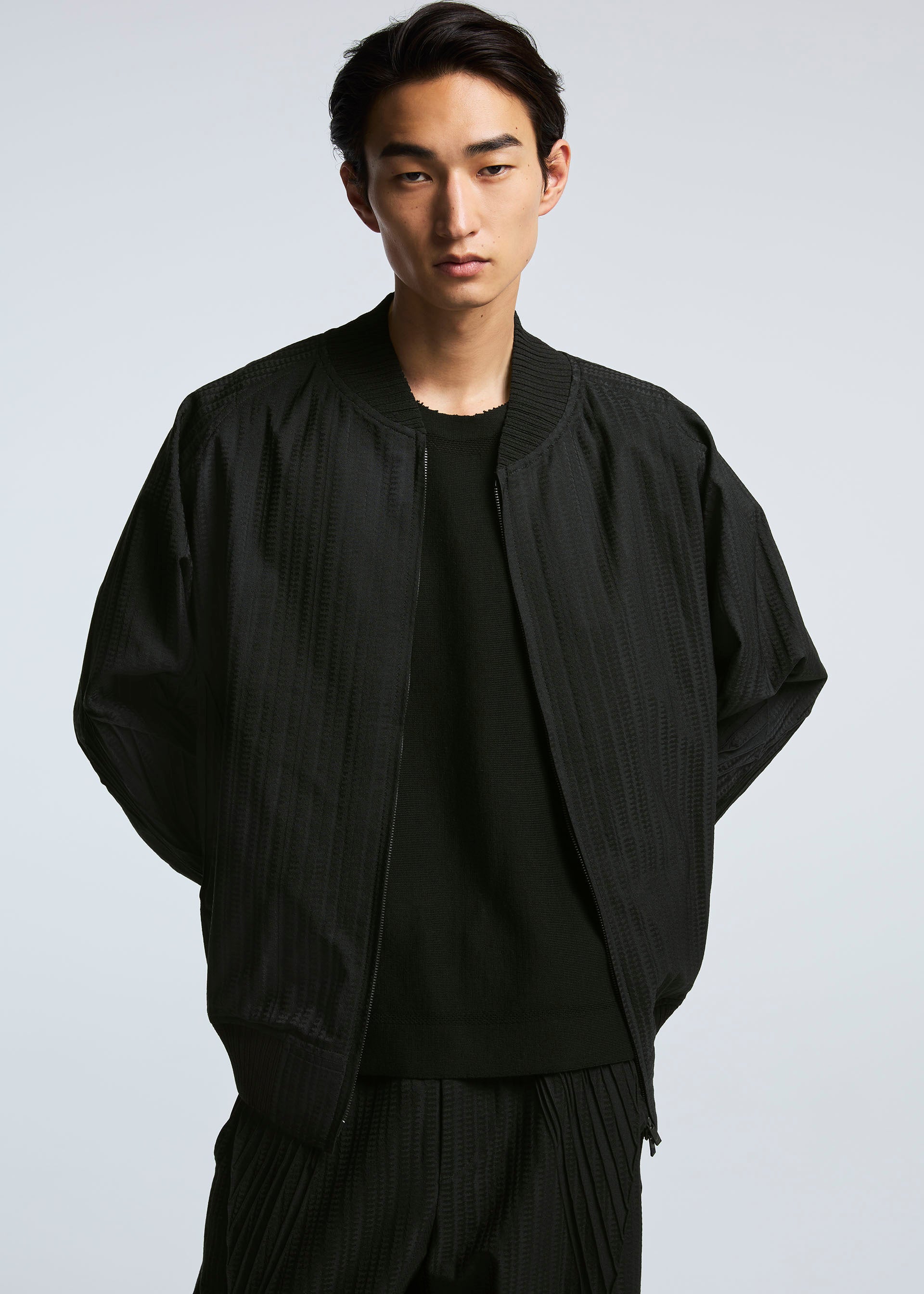 ISSEY MIYAKE ブルゾン ブラック M 2 プリーツ オシャレ