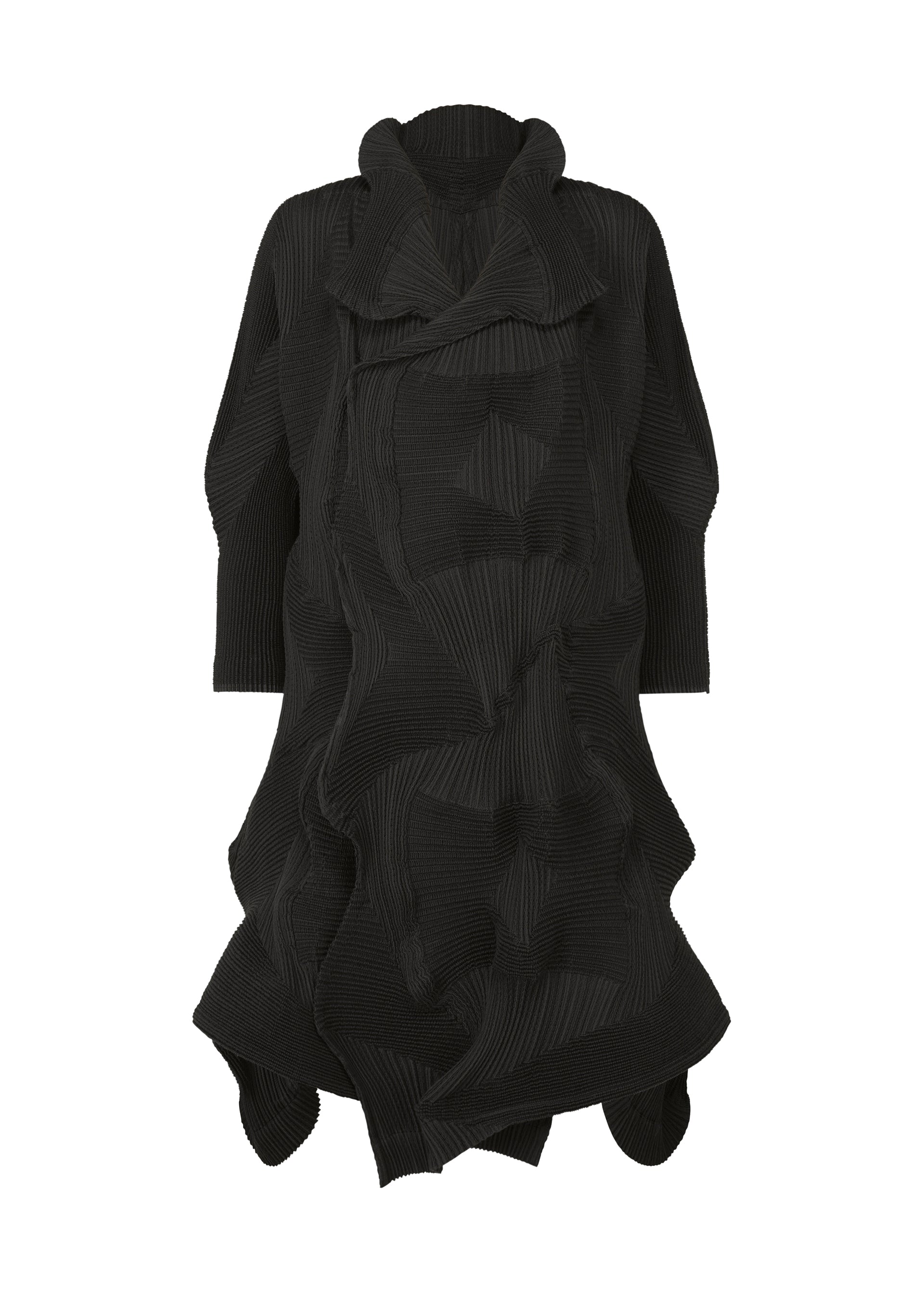 ISSEY MIYAKE ストリングスコート STRINGS ブラック　新品 96aw ISSEY MIYAKE MEN パファーロングコート ブラック