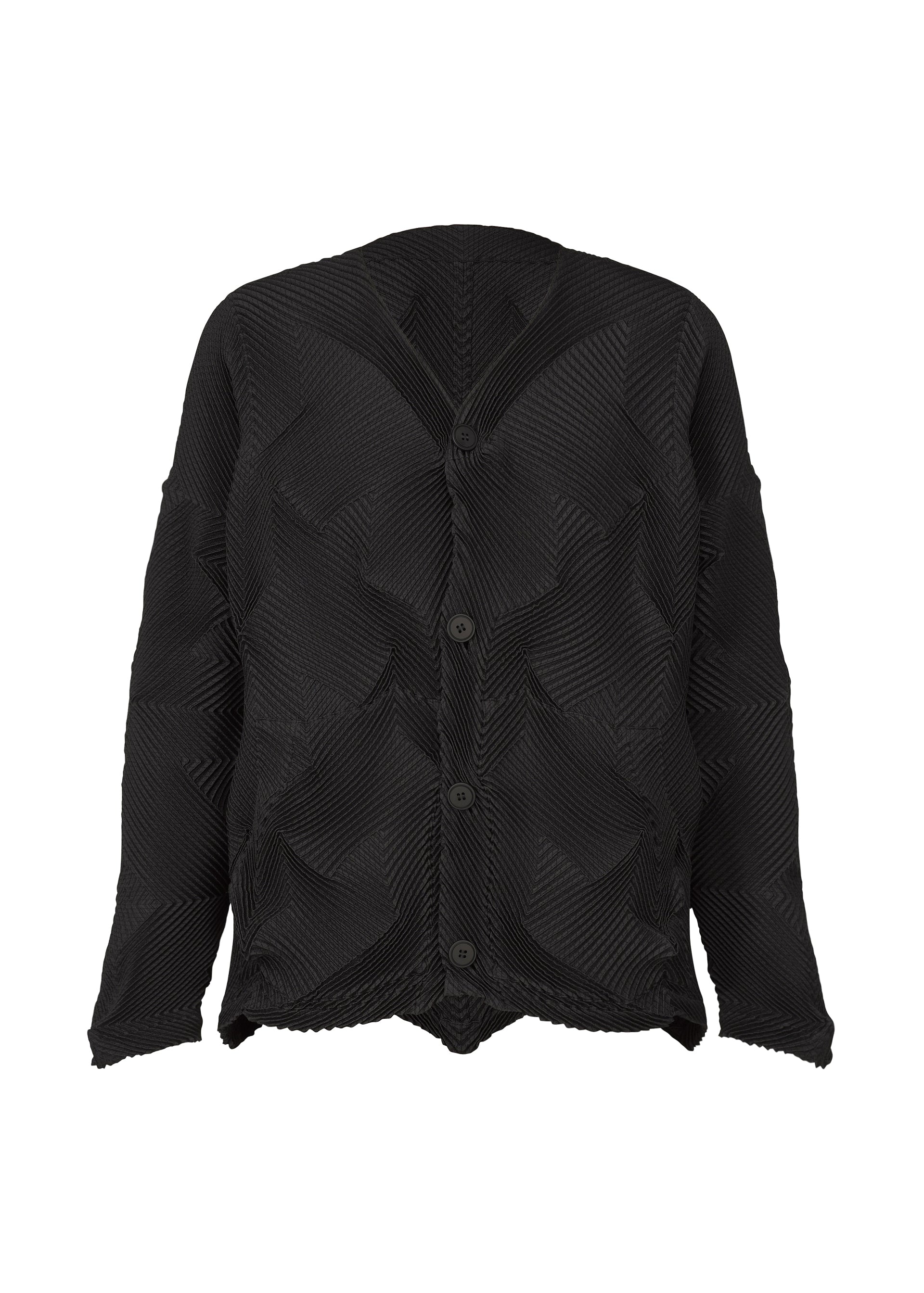 me ISSEY MIYAKE ブラック カーディガン 五分袖 中古・古着通販】ISSEY MIYAKE me (イッセイ ミヤケ ミー