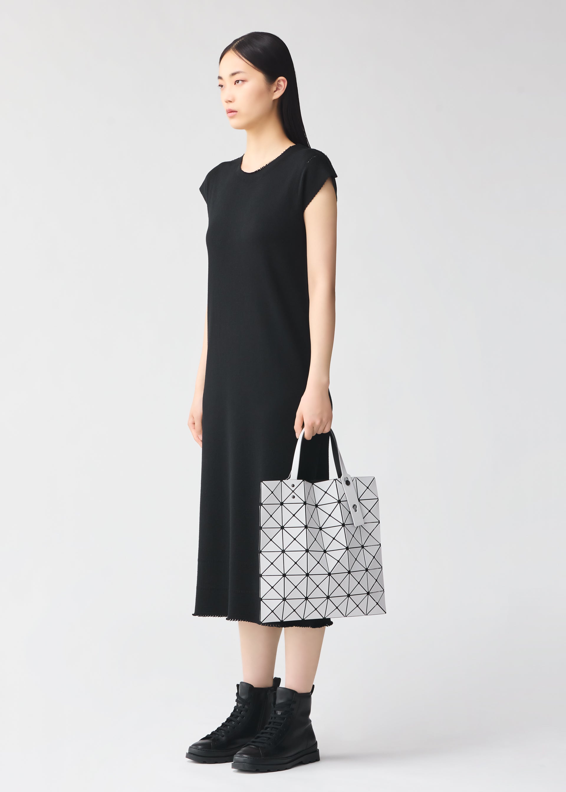 美品 バオバオ イッセイミヤケ BAOBAO ISSEY MIYAKE バッグ トートバッグ ハンドバッグ 三角ピース 鞄 メッシュ メンズ レディース ブラック