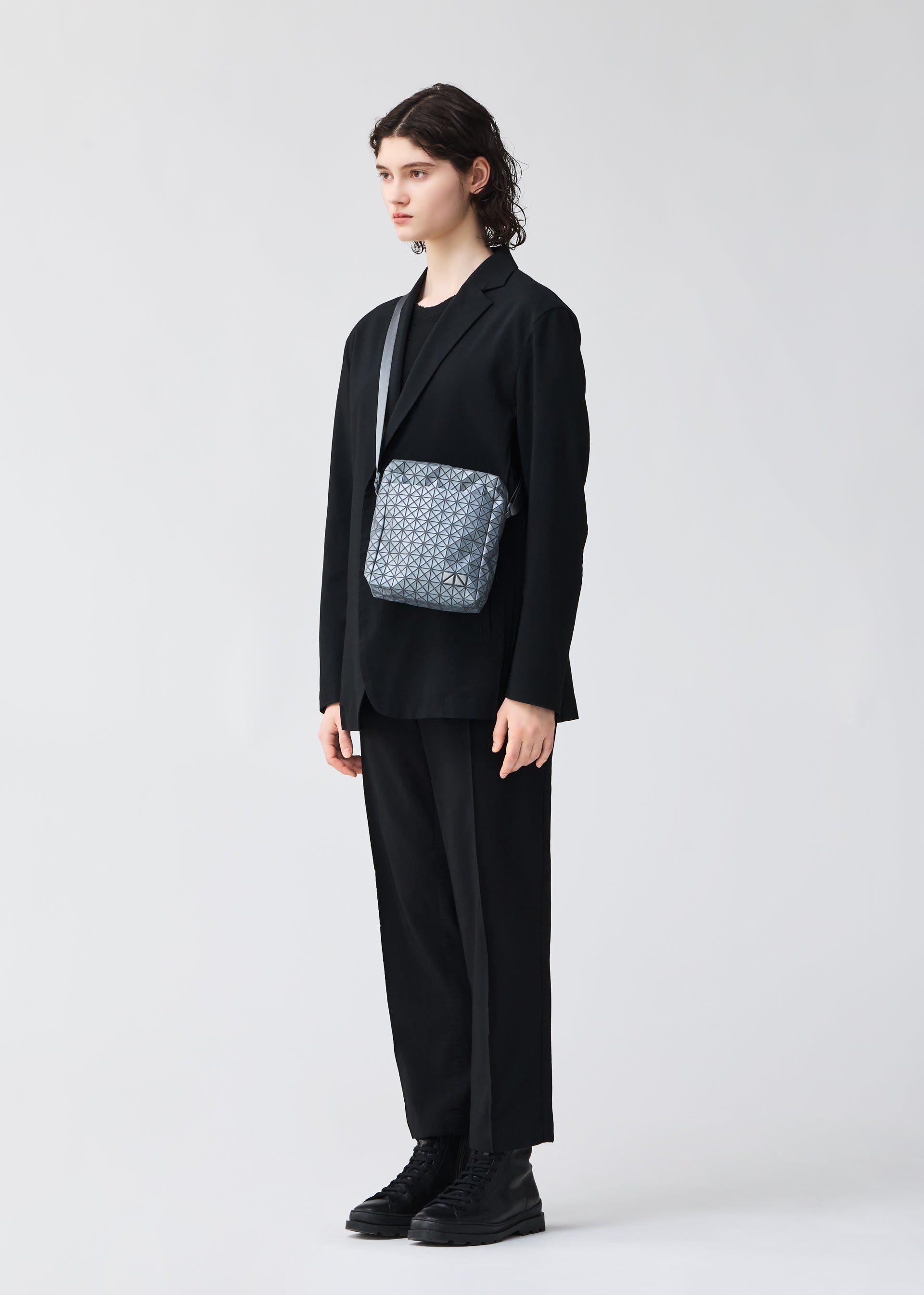 pois ポワ compact long tee コンパクトロングT グレー Small The Blend Silver Reporter Bag - Men's Vertical Bags - New In