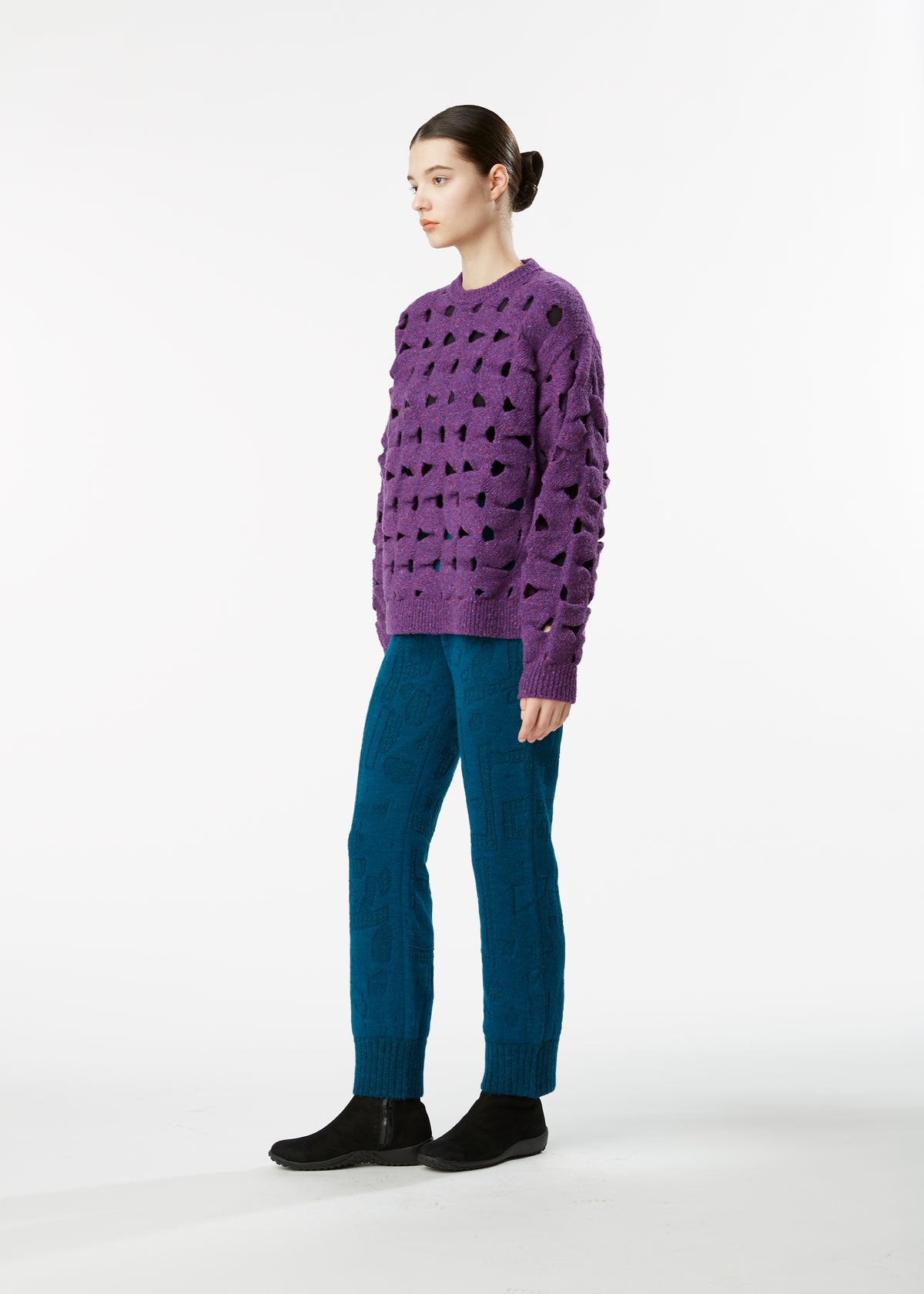 WOOL NEST KNIT、ウィメンズ_トップス_トップ、着用画像2