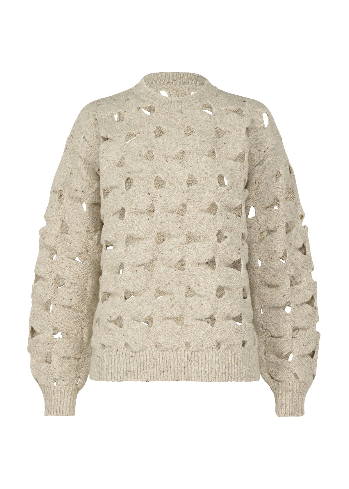 WOOL NEST KNIT、ウィメンズ_トップス_トップ、ホワイト