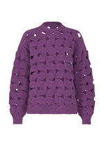 WOOL NEST KNIT、ウィメンズ_トップス_トップ、パープル