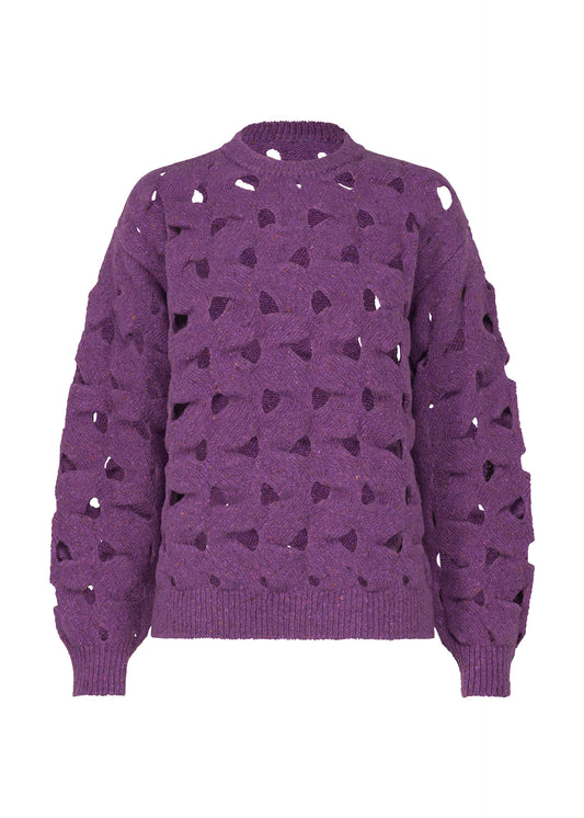 WOOL NEST KNIT、ウィメンズ_トップス_トップ、パープル