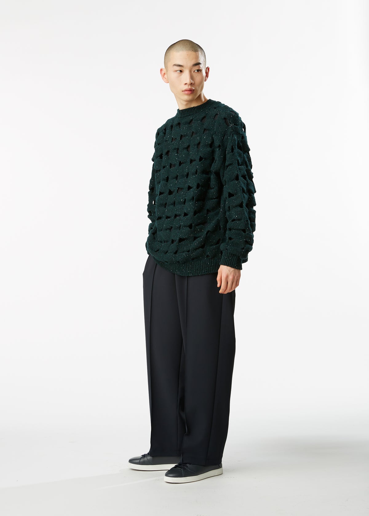 WOOL NEST KNIT、ウィメンズ_トップス_トップ、着用画像2