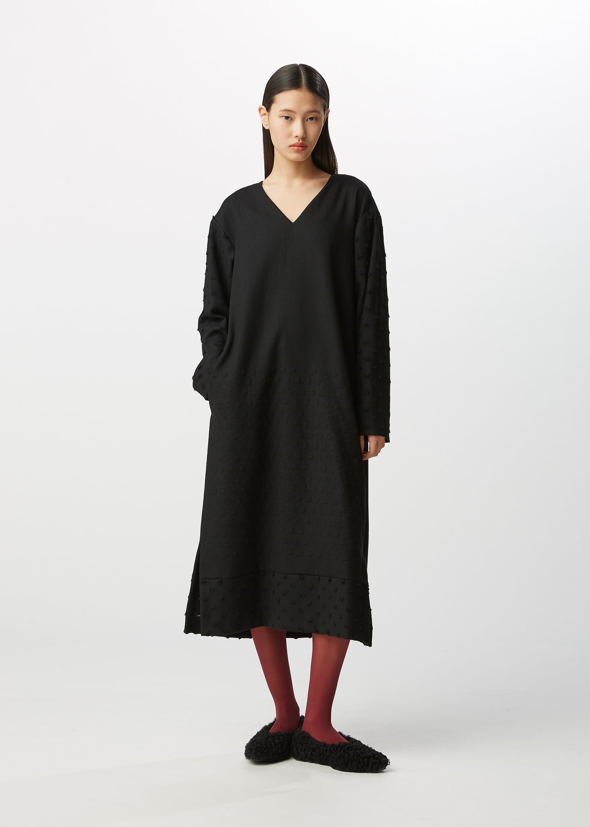 プリーツプリーズイッセイミヤケ SLICED 黒 ワンピース ウィメンズ