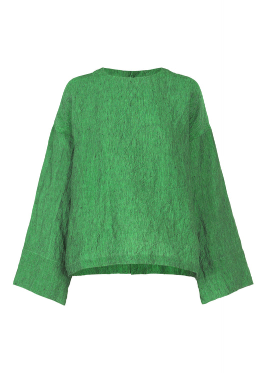GLOSSY LINEN、ウィメンズ_トップス_トップ、グリーン