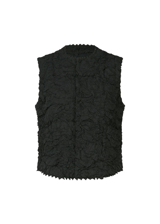 IN COAT KUMO SHIBORI、ウィメンズ_トップス_ベスト、ブラック