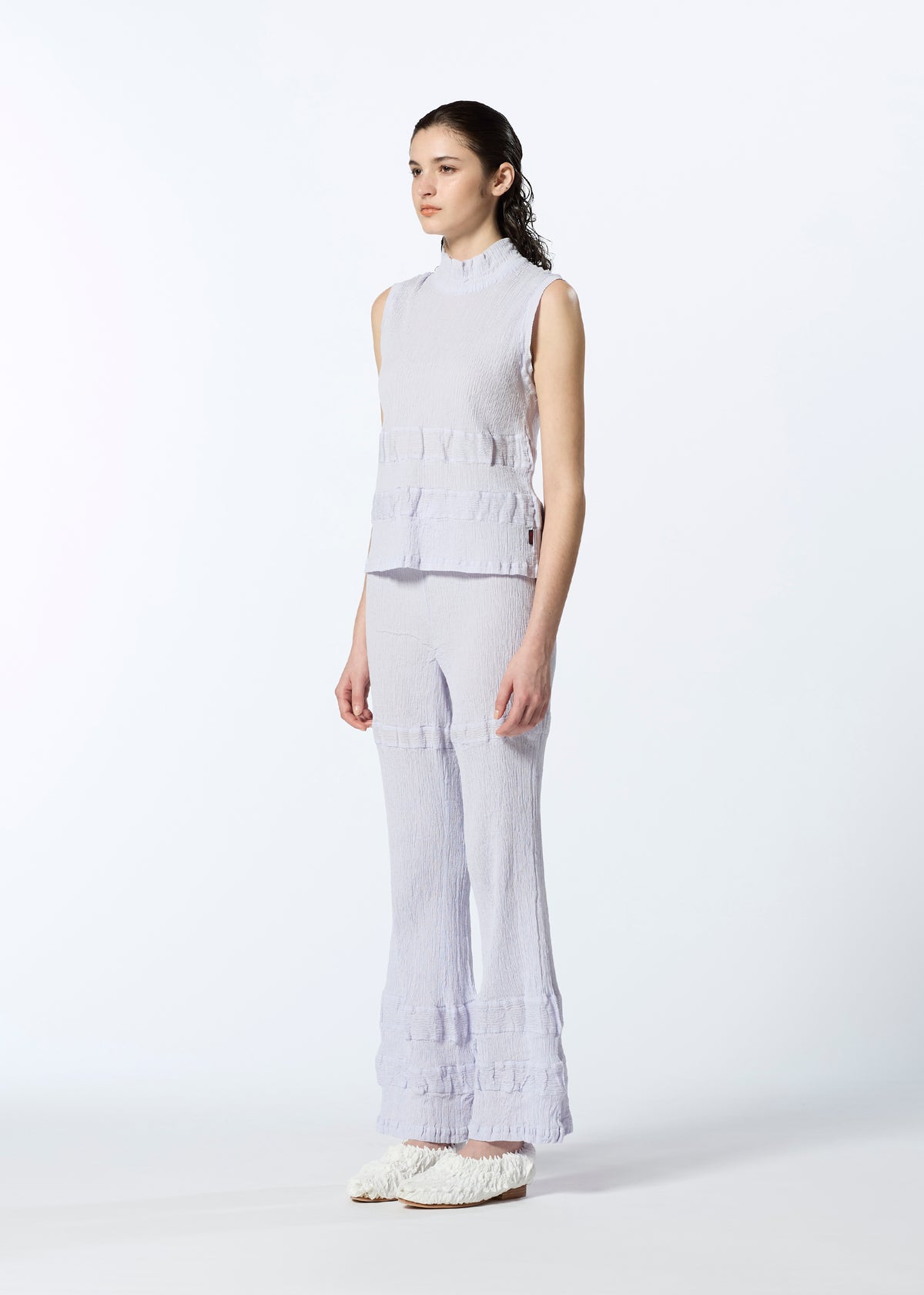 KYO CHIJIMI HORIZONTAL STRIPE、ウィメンズ_トップス_トップ、着用画像2