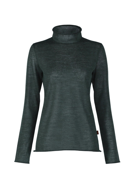 CURLING SHEER KNIT、ウィメンズ_トップス_トップ、カーキ