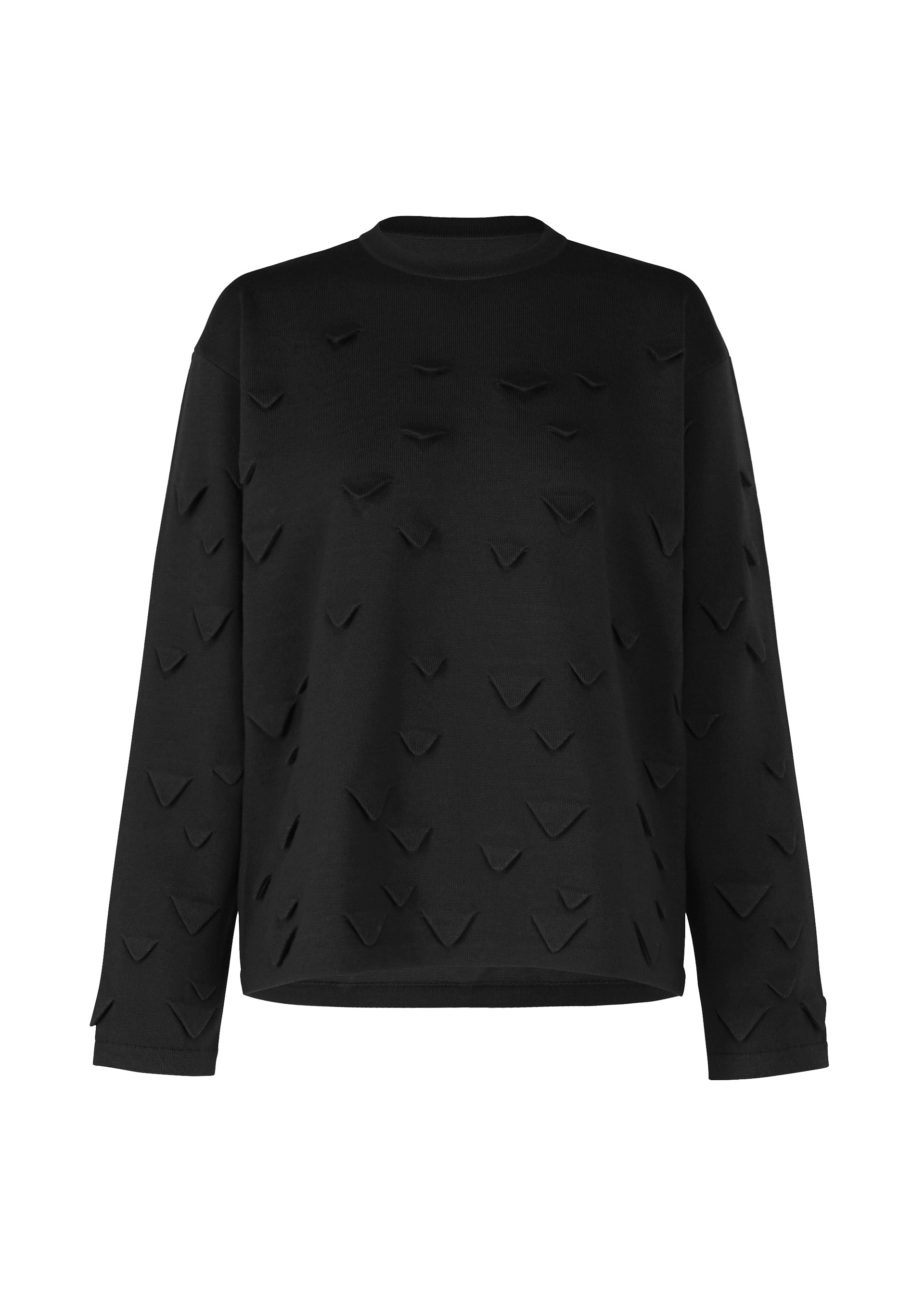 3D△ KNIT、ウィメンズ_トップス_トップ、ブラック