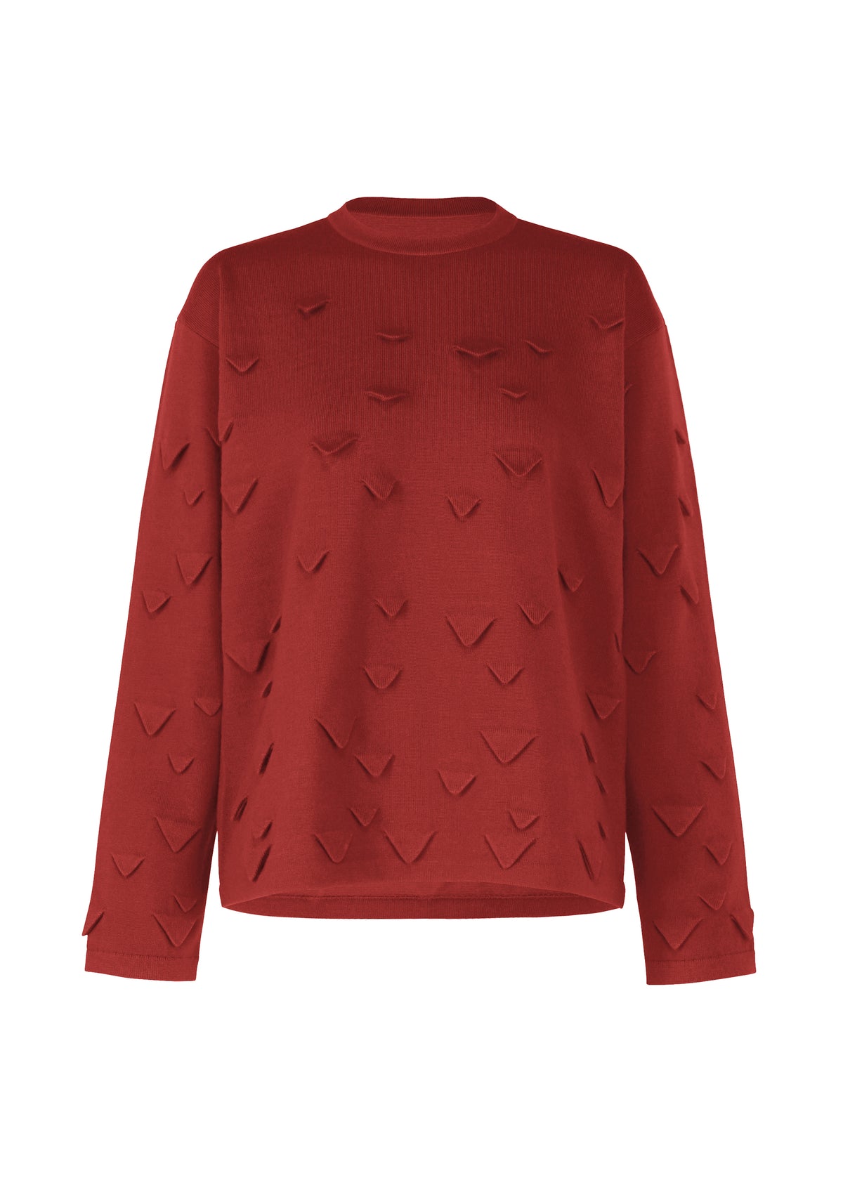 3D△ KNIT、ウィメンズ_トップス_トップ、レッド