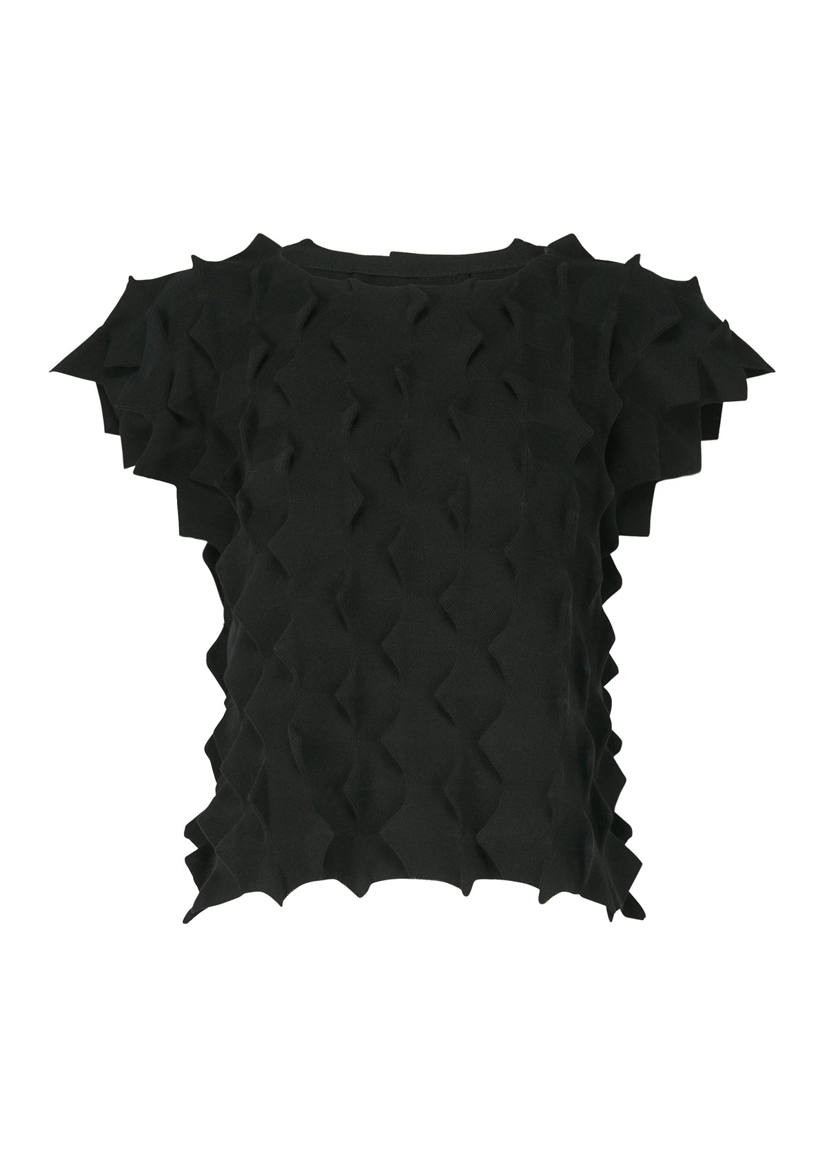 ZIG KNIT、ウィメンズ_トップス_トップ、ブラック