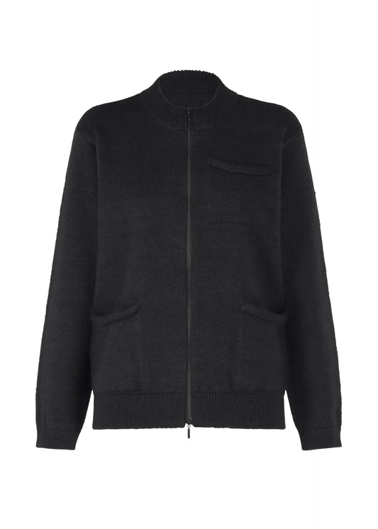 POCKET KNIT、ウィメンズ_ジャケット&コート_ジャケット＆ブルゾン、ブラック