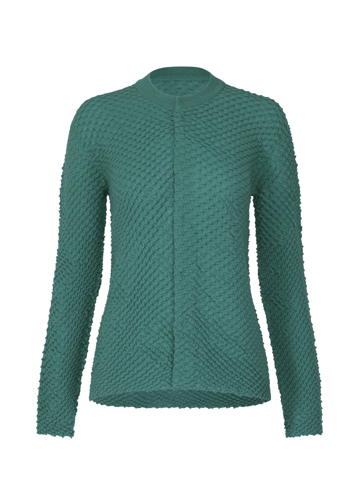 HIGH TWIST WOOL COTTON、ウィメンズ_トップス_カーディガン、グリーン