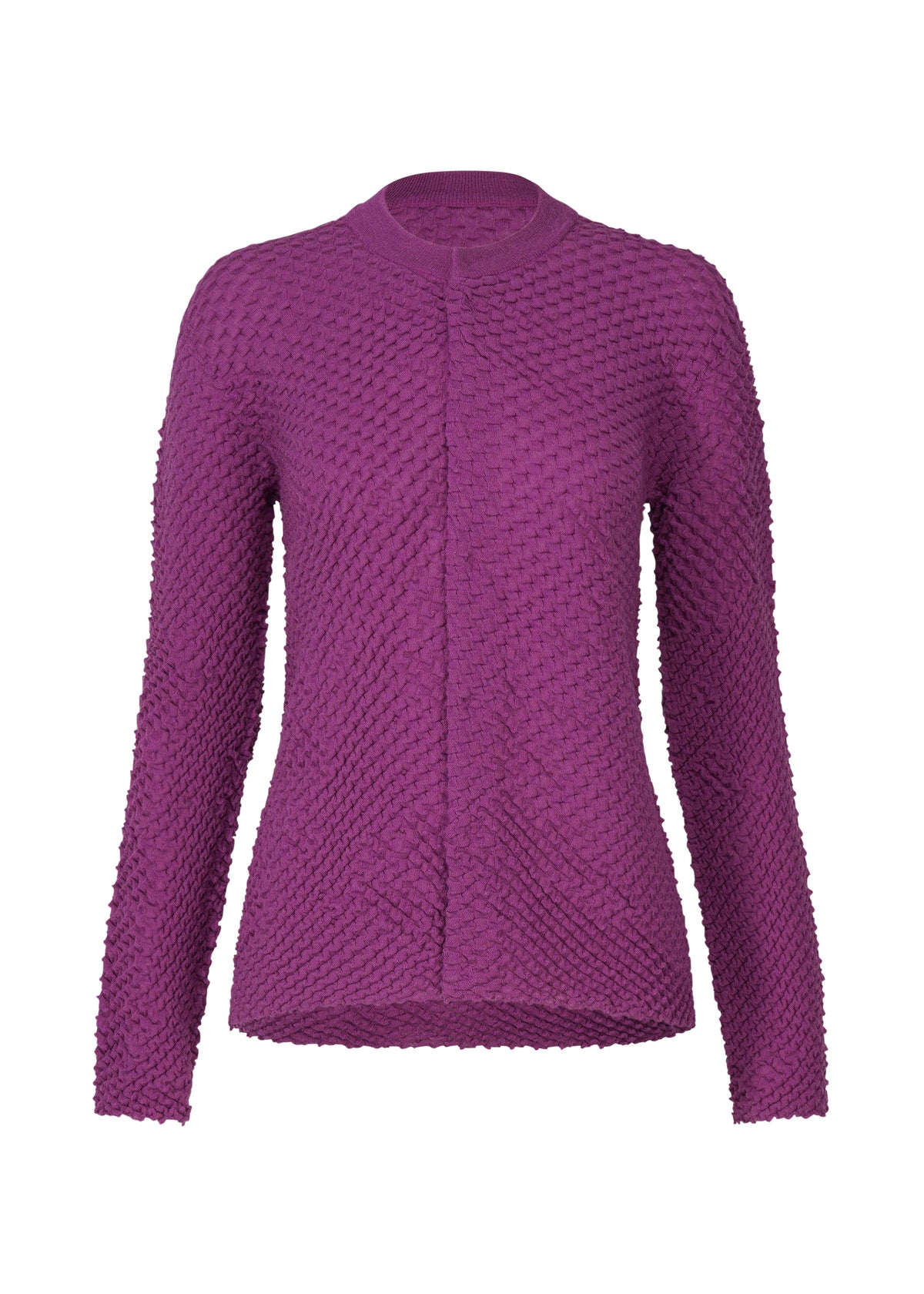 HIGH TWIST WOOL COTTON、ウィメンズ_トップス_カーディガン、パープル