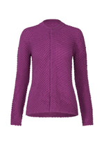 HIGH TWIST WOOL COTTON、ウィメンズ_トップス_カーディガン、パープル