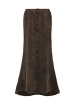 TENMOKU COTTON、ウィメンズ_スカート、ブラウン