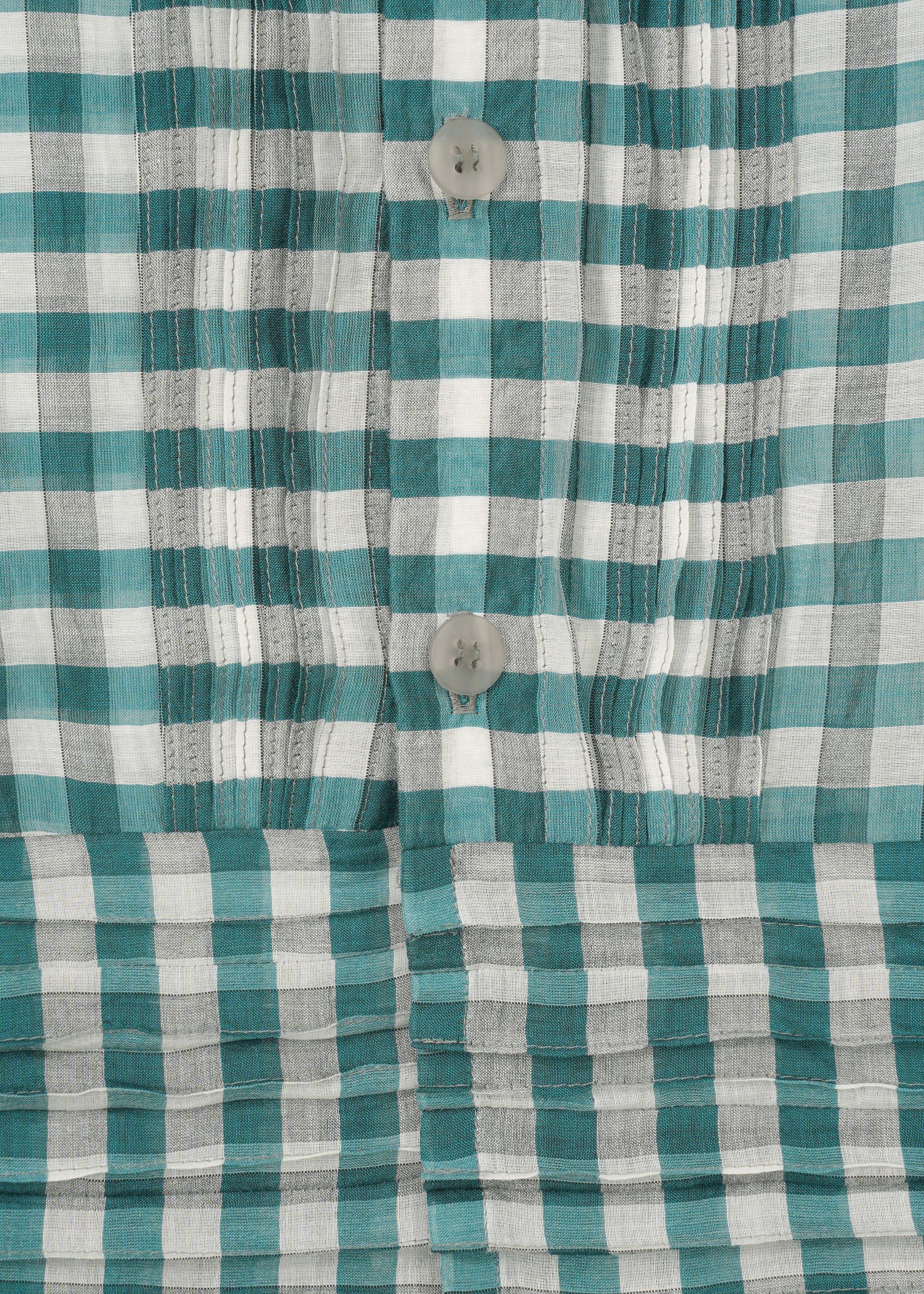 ISSEY MIYAKE ミントグリーン チェック Tシャツ 2 SIDE PINTUCKING – isseymiyake.com