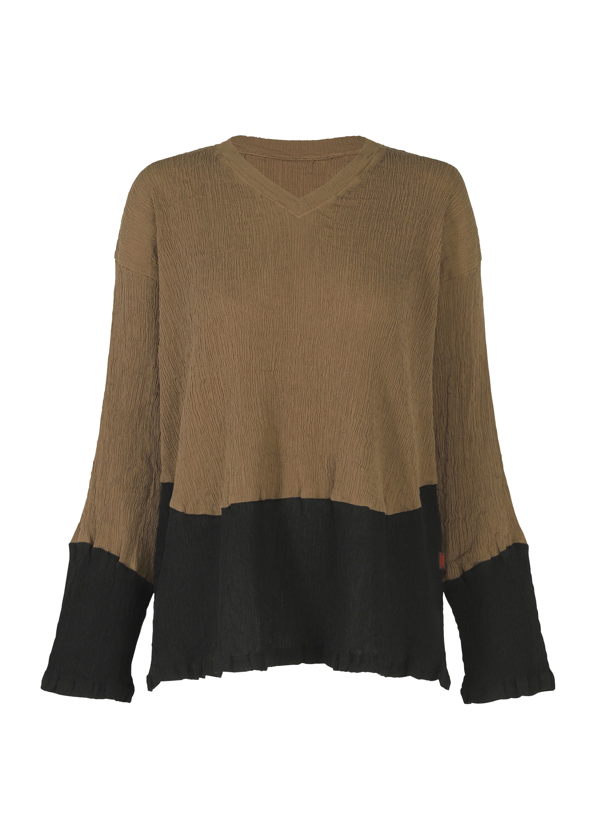 KYO CHIJIMI STREAM、ウィメンズ_トップス_トップ、ブラウン