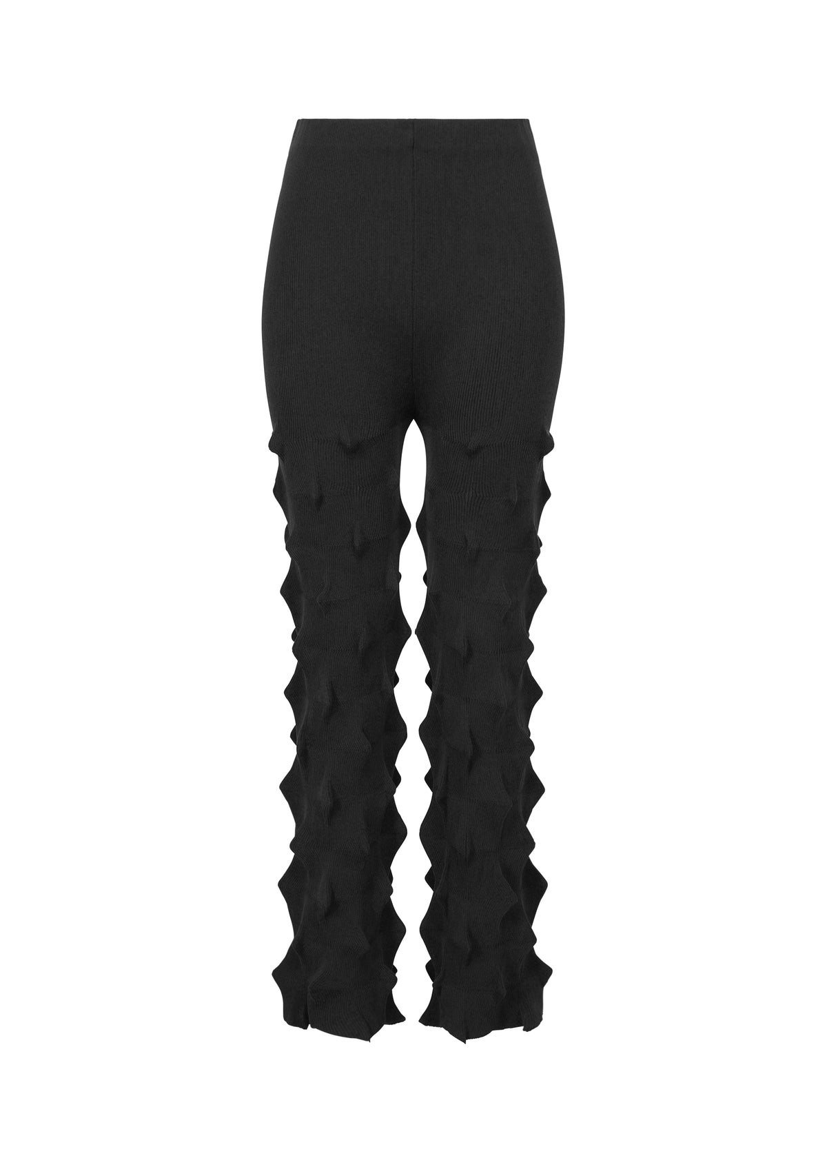 ZIG ZAG KNIT、ウィメンズ_パンツ、ブラック