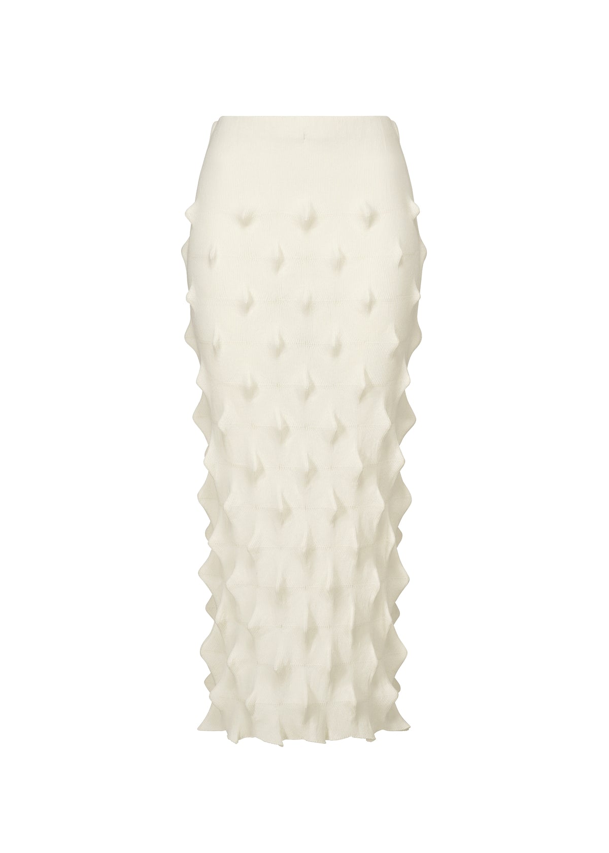 ZIG ZAG KNIT、ウィメンズ_スカート、ホワイト