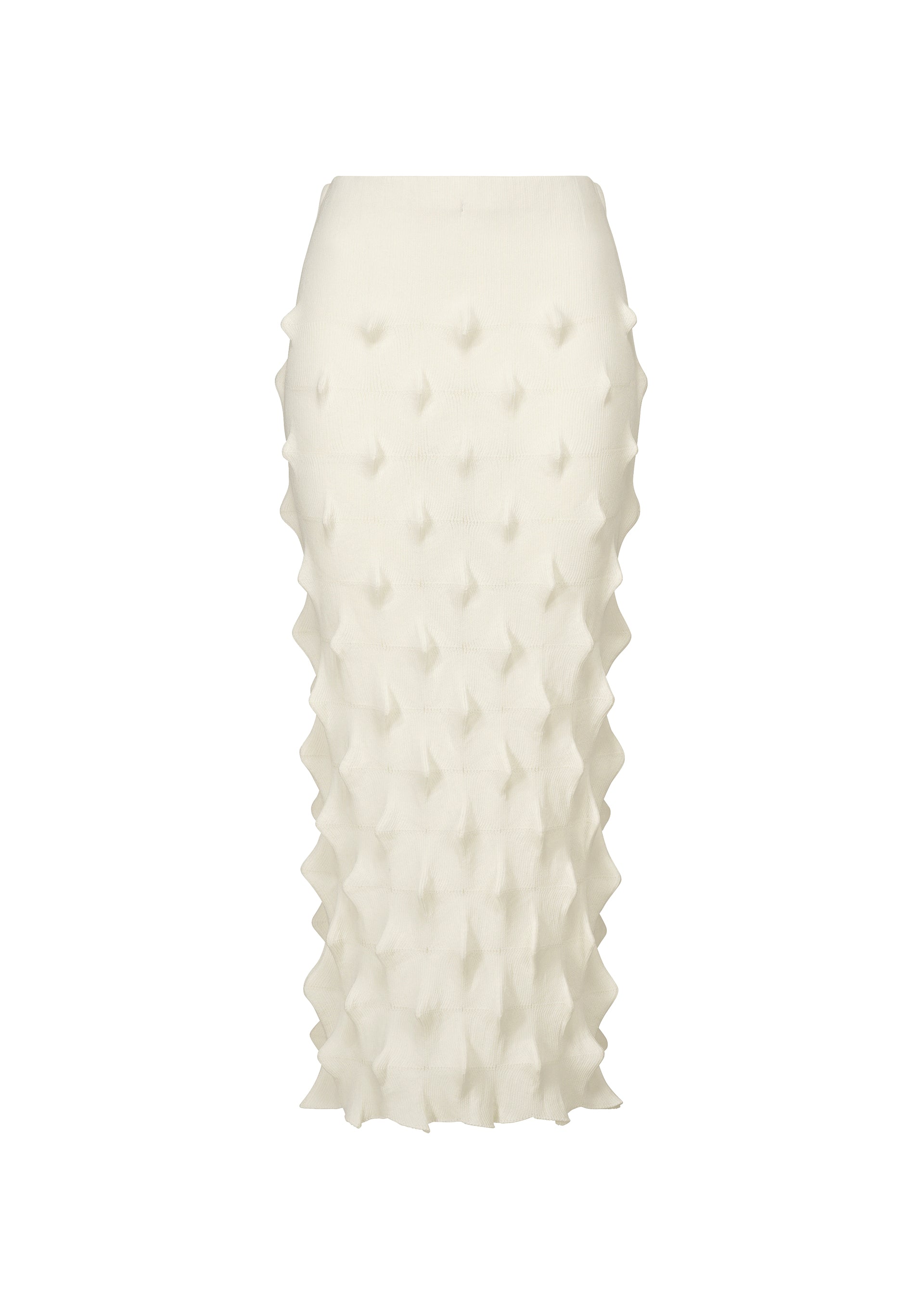 ZIG ZAG KNIT、ウィメンズ_スカート、ホワイト