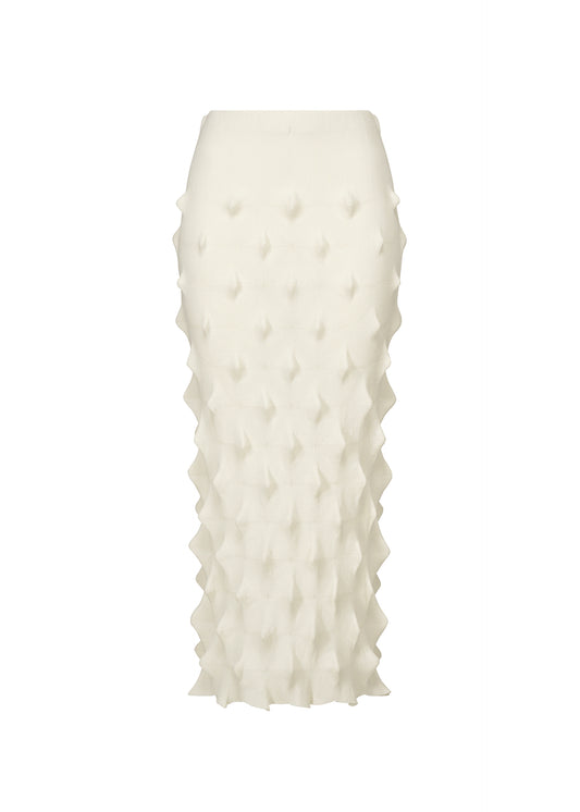 ZIG ZAG KNIT、ウィメンズ_スカート、ホワイト