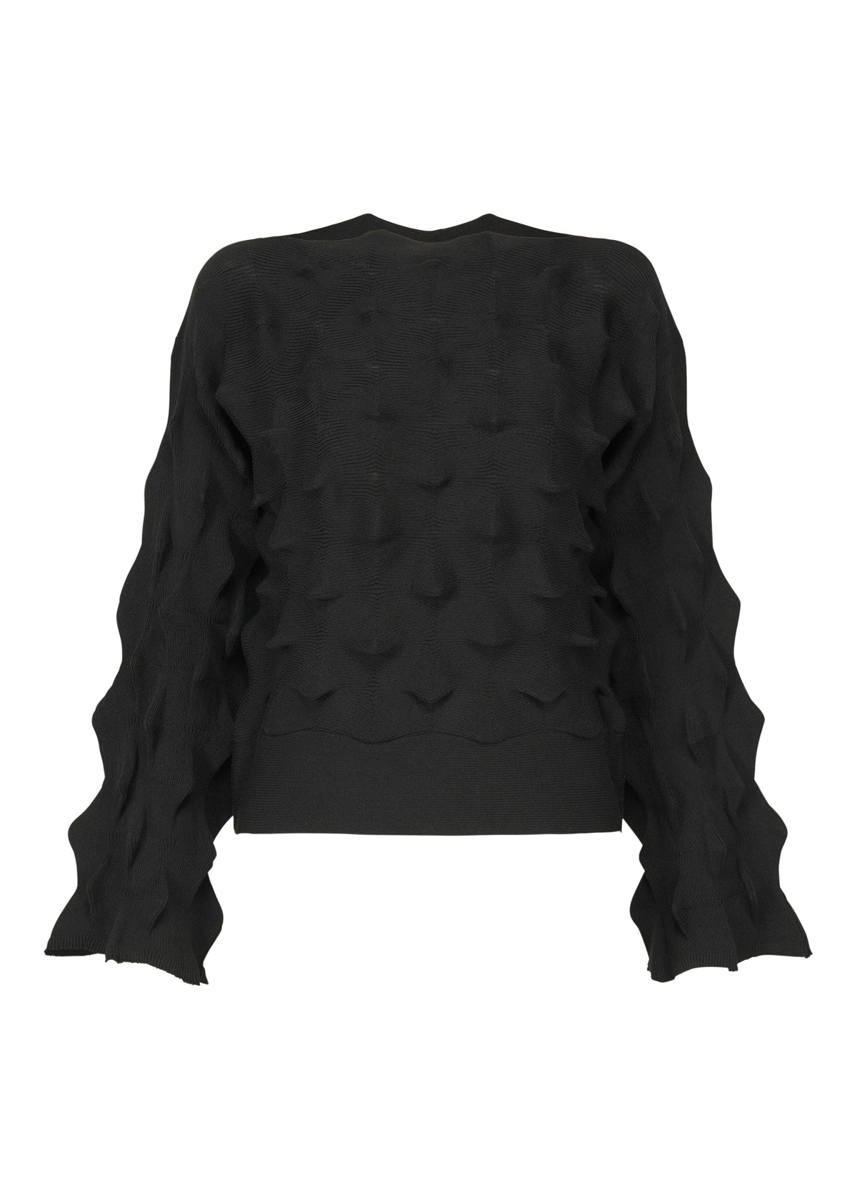 ZIG ZAG KNIT、ウィメンズ_トップス_トップ、ブラック