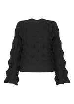 ZIG ZAG KNIT、ウィメンズ_トップス_トップ、ブラック