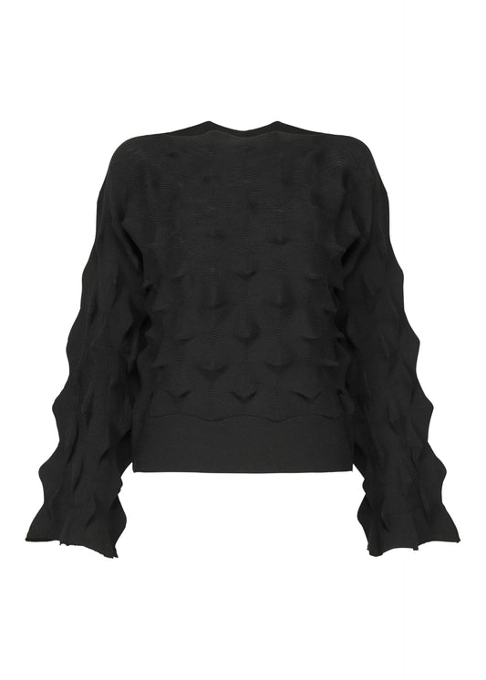 ZIG ZAG KNIT、ウィメンズ_トップス_トップ、ブラック