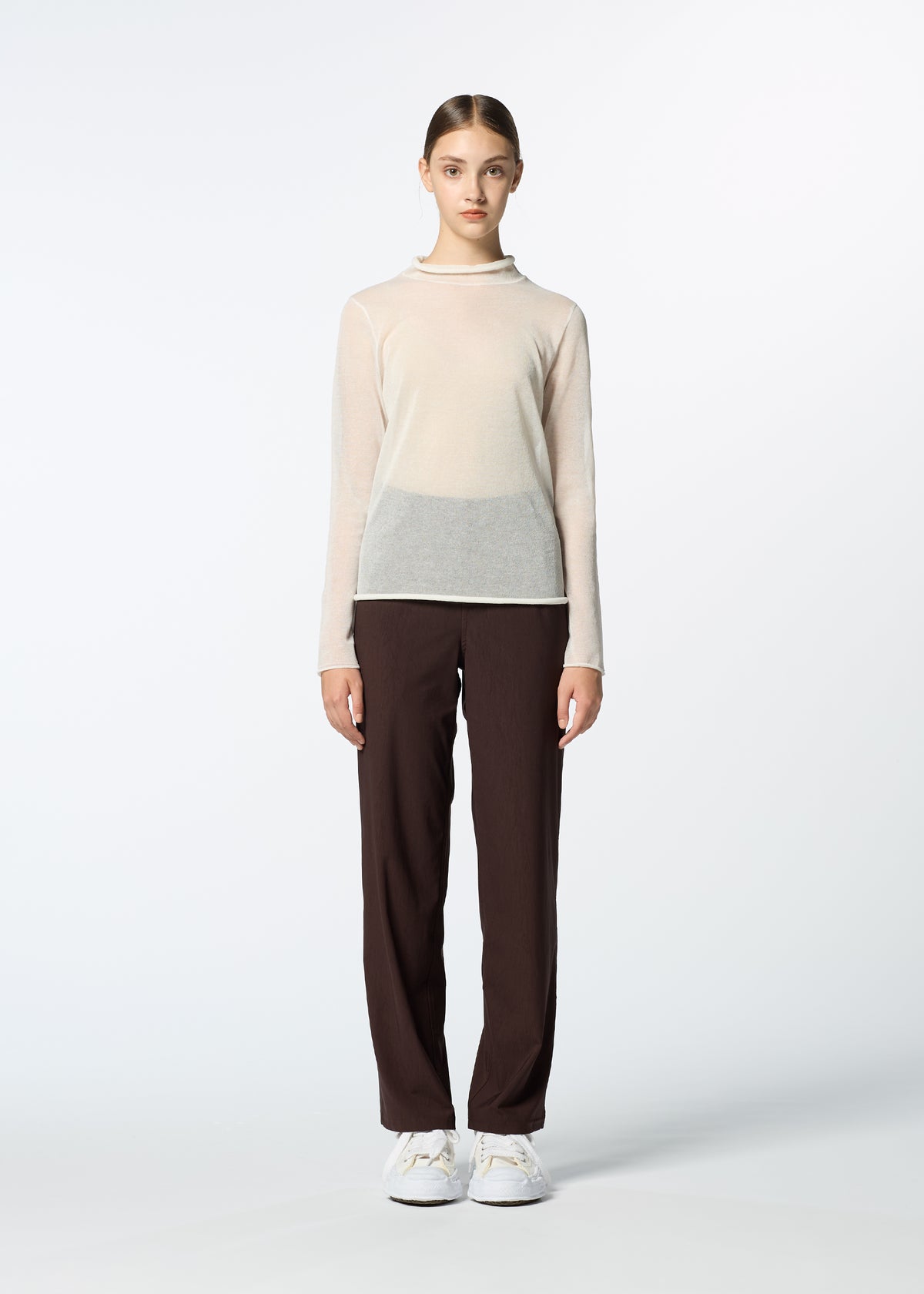 CURLING SHEER KNIT、ウィメンズ_トップス_トップ、着用画像1