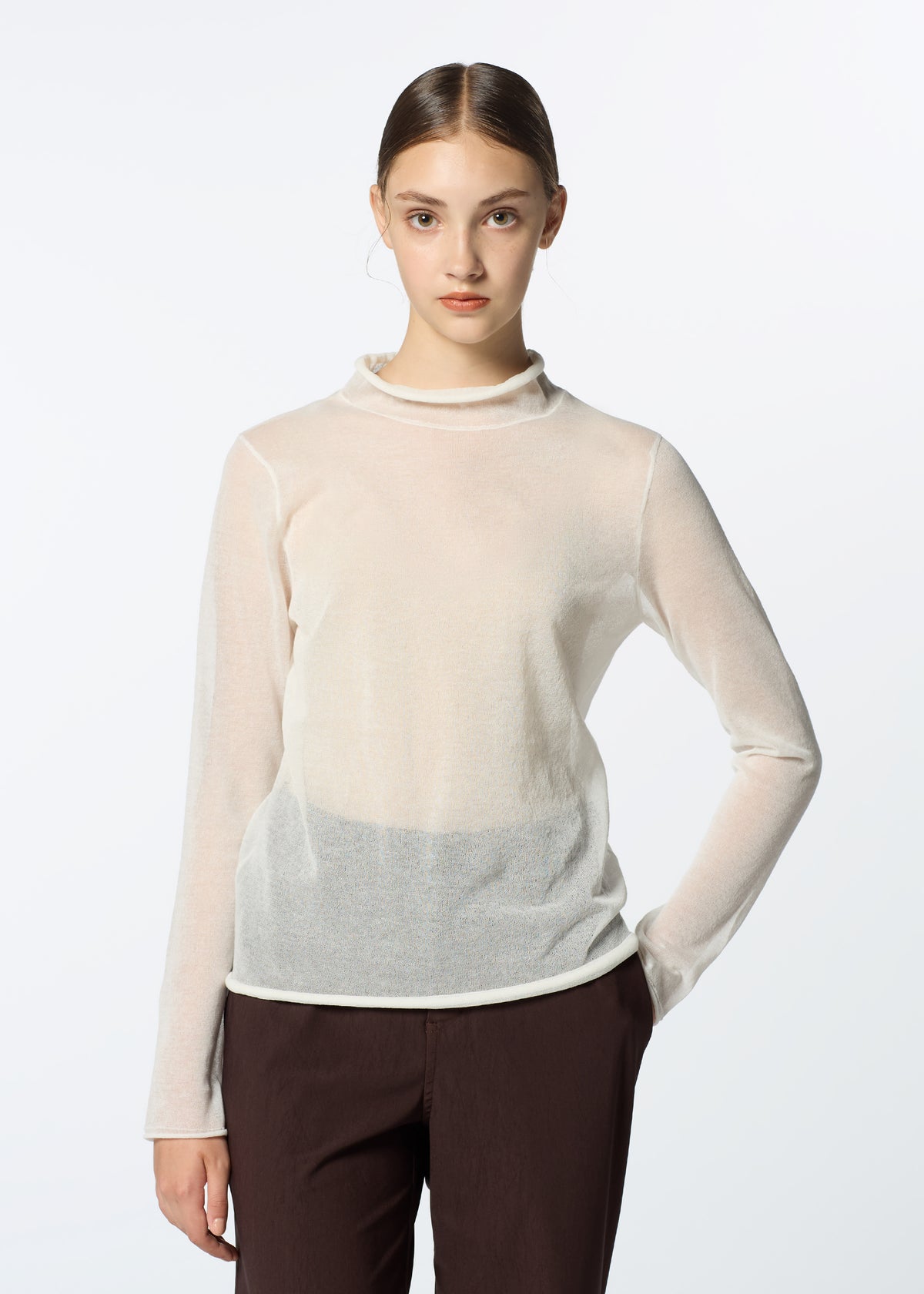 CURLING SHEER KNIT、ウィメンズ_トップス_トップ、着用画像4
