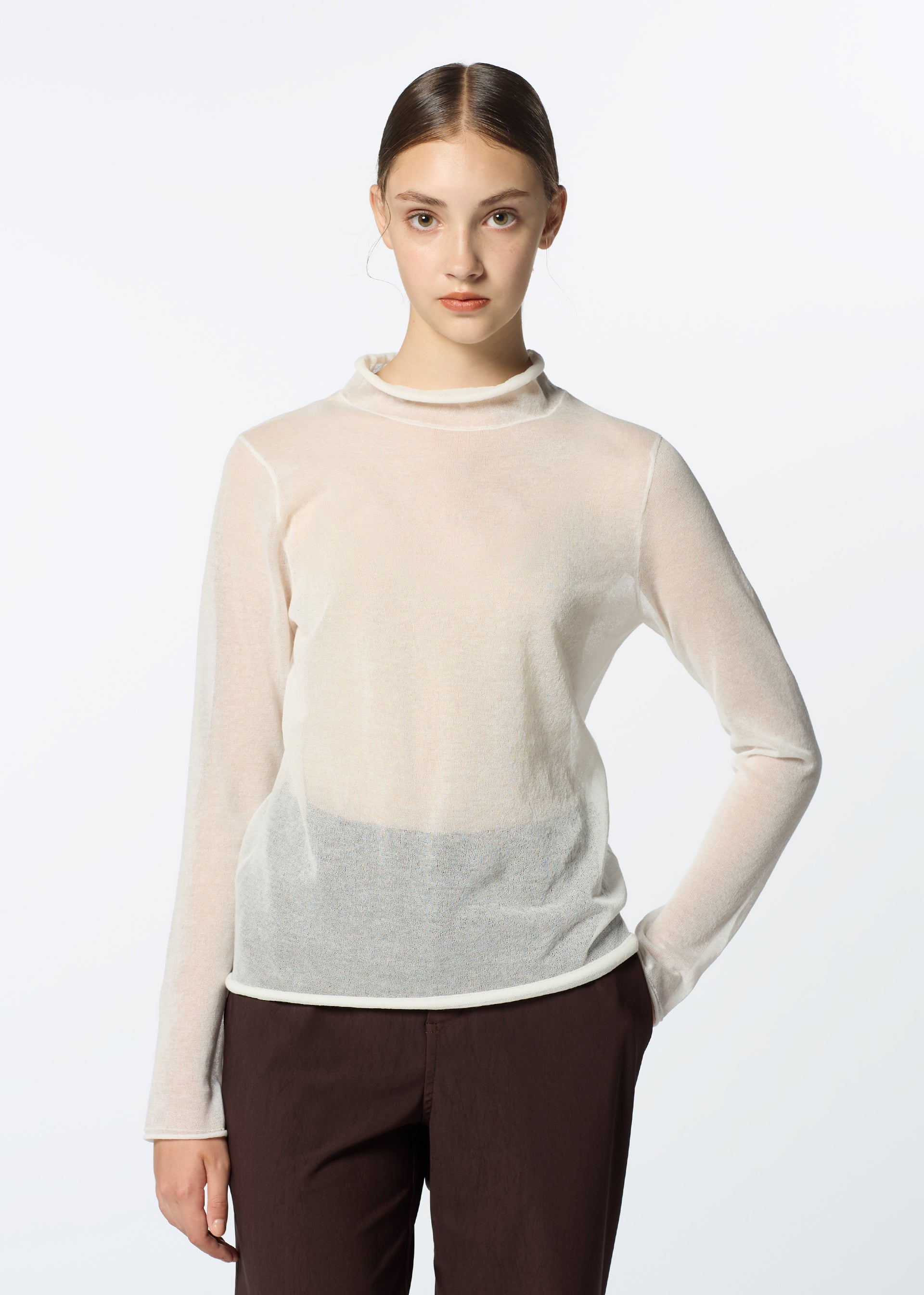 CURLING SHEER KNIT、ウィメンズ_トップス_トップ、着用画像4
