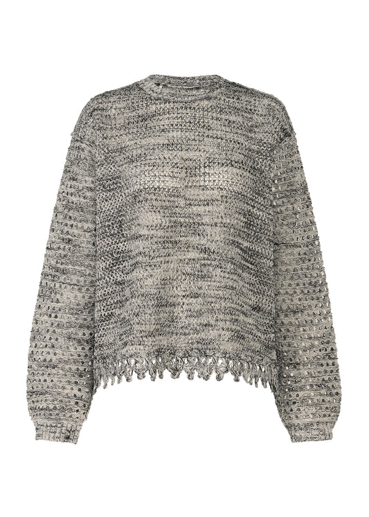 MELANGE MESH、ウィメンズ_トップス_トップ、ホワイト