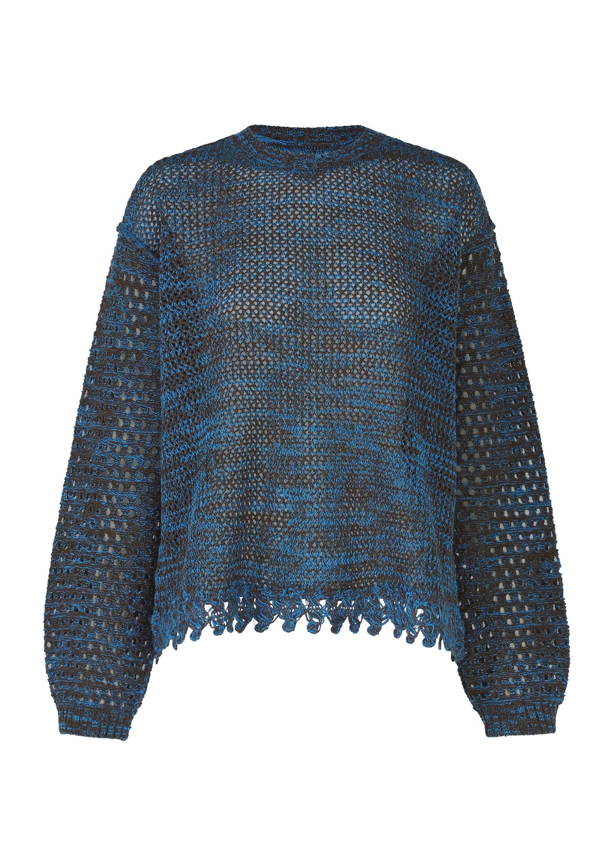 MELANGE MESH、ウィメンズ_トップス_トップ、ブラック