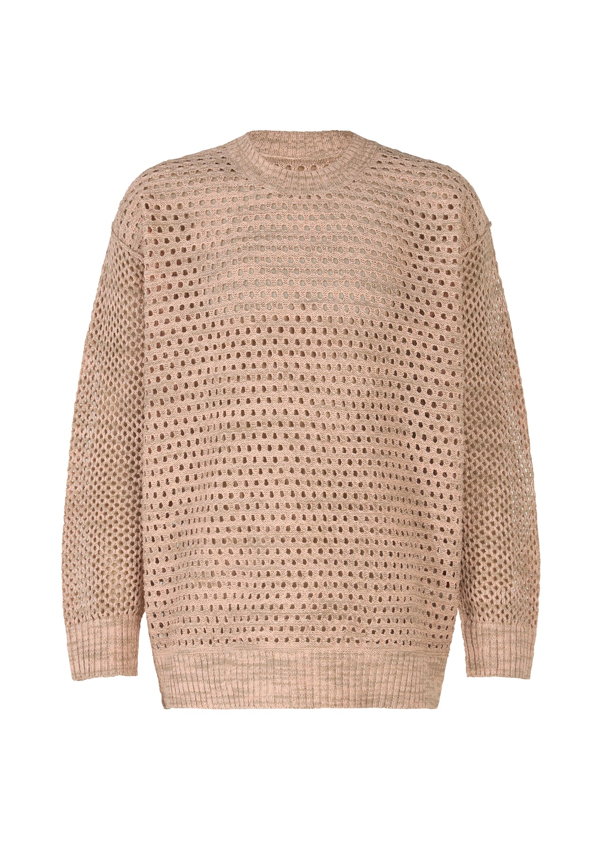 MELANGE MESH、ウィメンズ_トップス_トップ、ピンク
