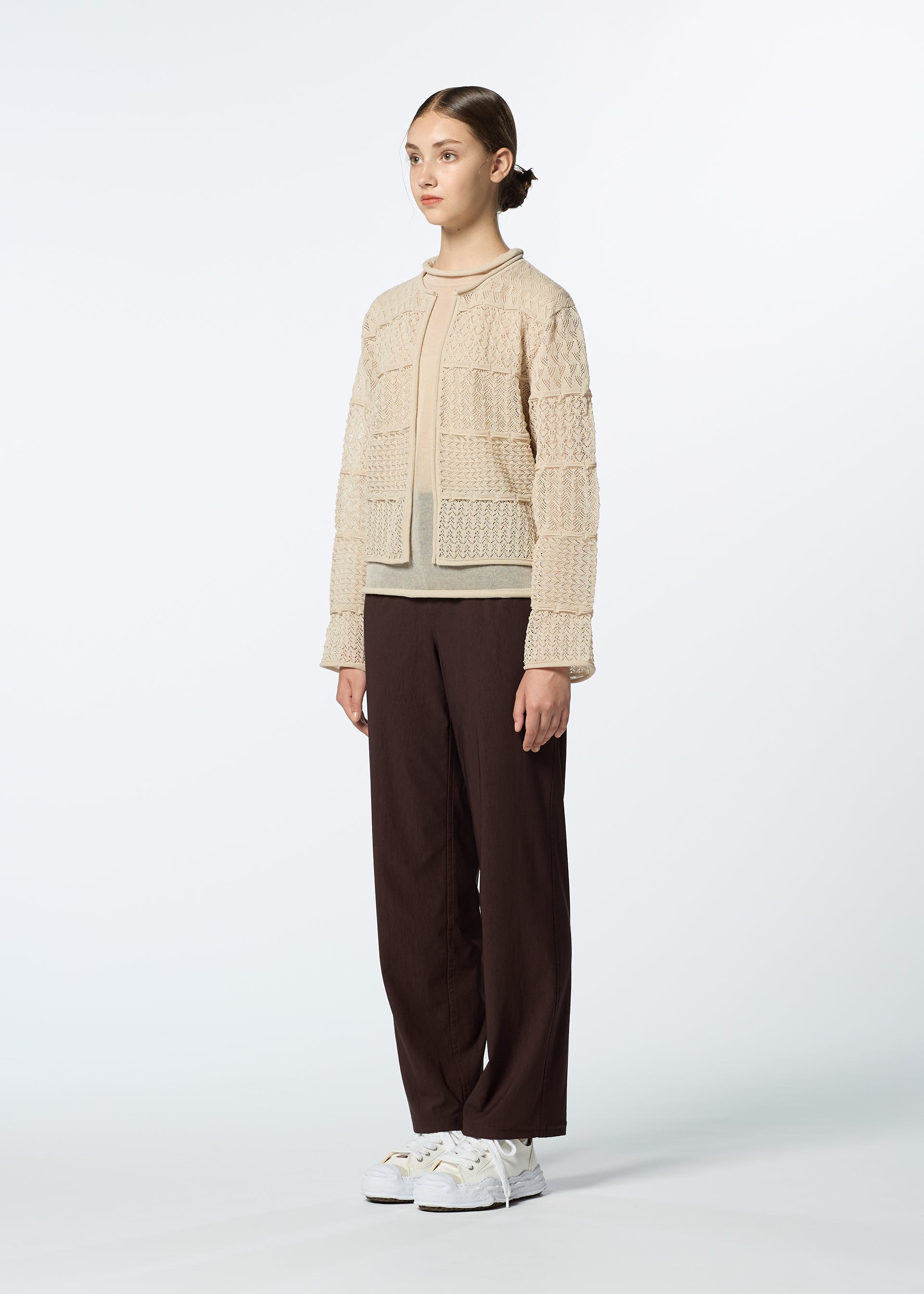 CURLING SHEER KNIT、ウィメンズ_トップス_カーディガン、着用画像2