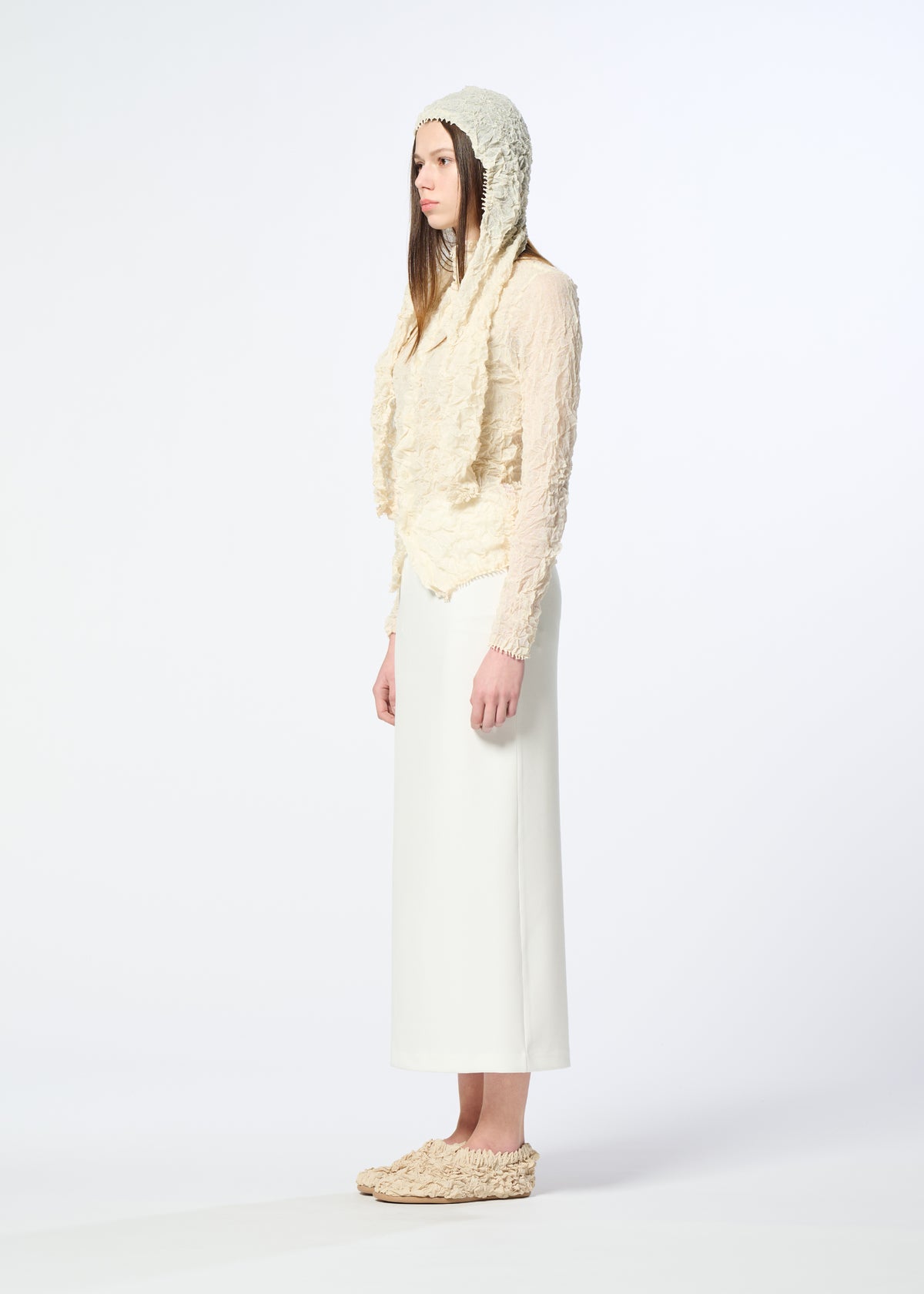 KUMO SHIBORI KNIT SHEER、アクセサリー&その他_ストール、着用画像2